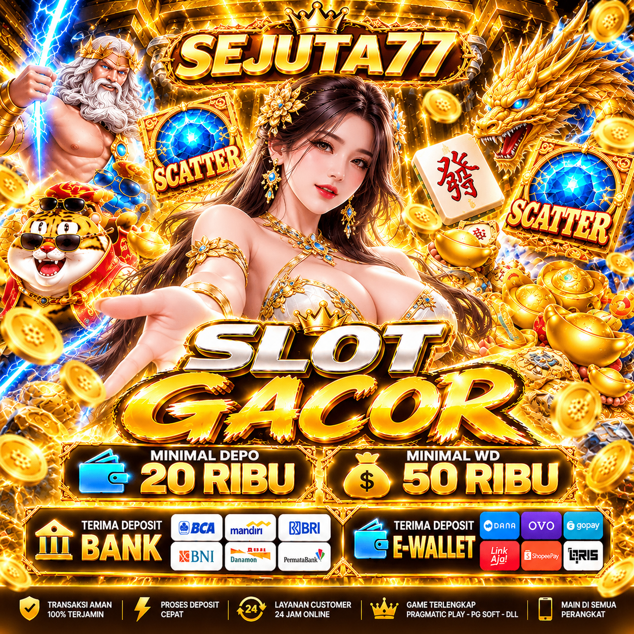 SEJUTA77: Situs Slot Gacor Hari Ini Dengan Link Slot88 Resmi Slot Gacor 777 Terbaru